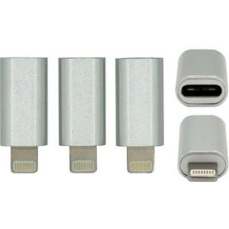 VISIONTEK Visiontek 901270 USB C to Lightning Adapter; Silver - Pack of 3 901270